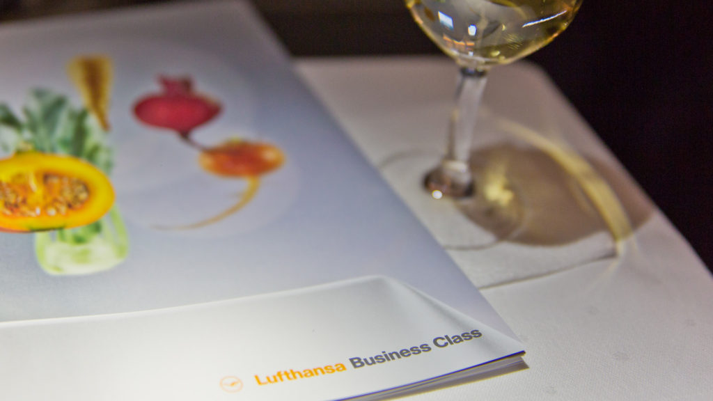 Lufthansa menu