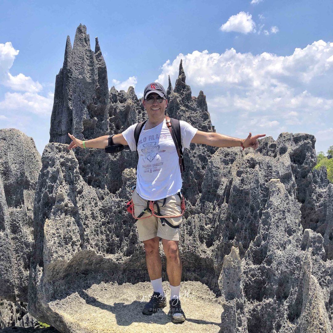 Janusz Galka w Parku Narodowym Tsingy de Bemaraha na Madagaskarze